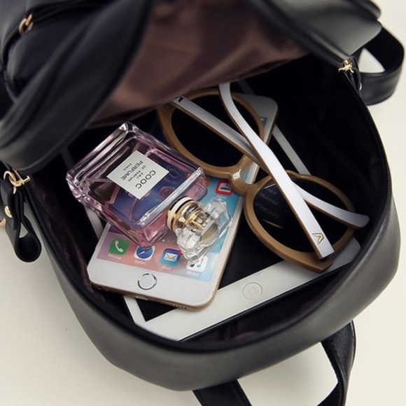 FLORAL EMBELLISHED PASTEL BLUE BACKPACK - Picture 5 of 5